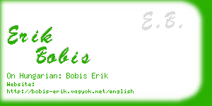 erik bobis business card